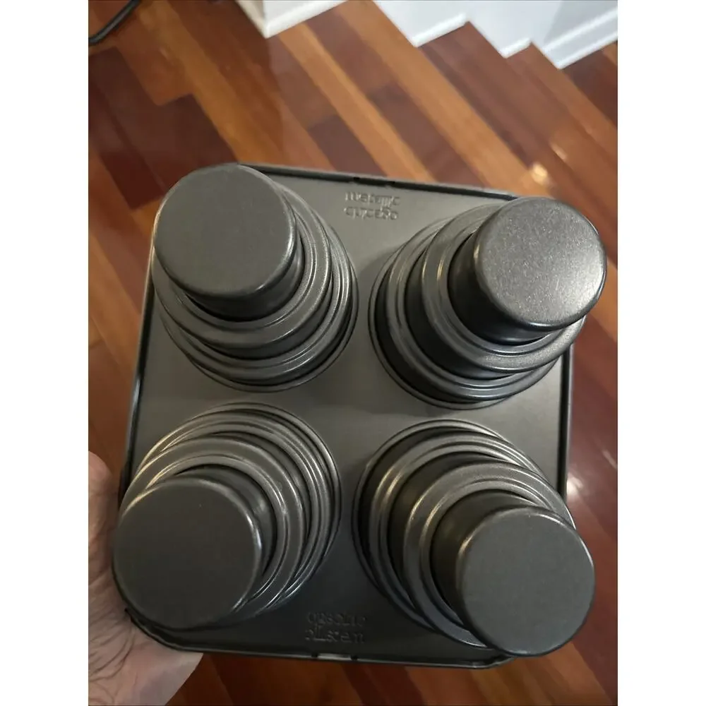 NEW Chicago Metallic Multi Tier Cake Pan 4 Cavity Baking 10.6